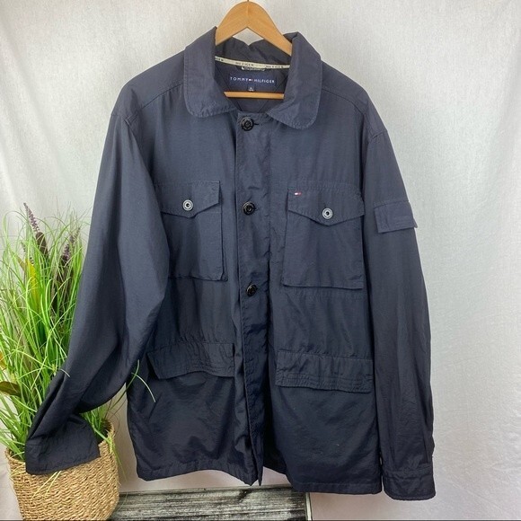 Tommy Hilfiger Men's Black Zip & Button Men’s Jacket XL - Picture 2 of 7
